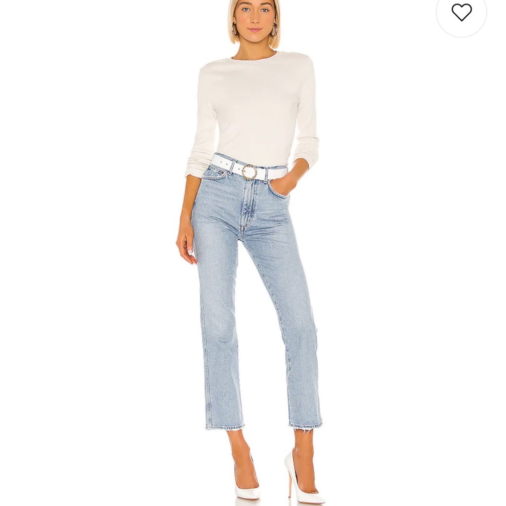 AGOLDE pinch waist high rise kick in riptide